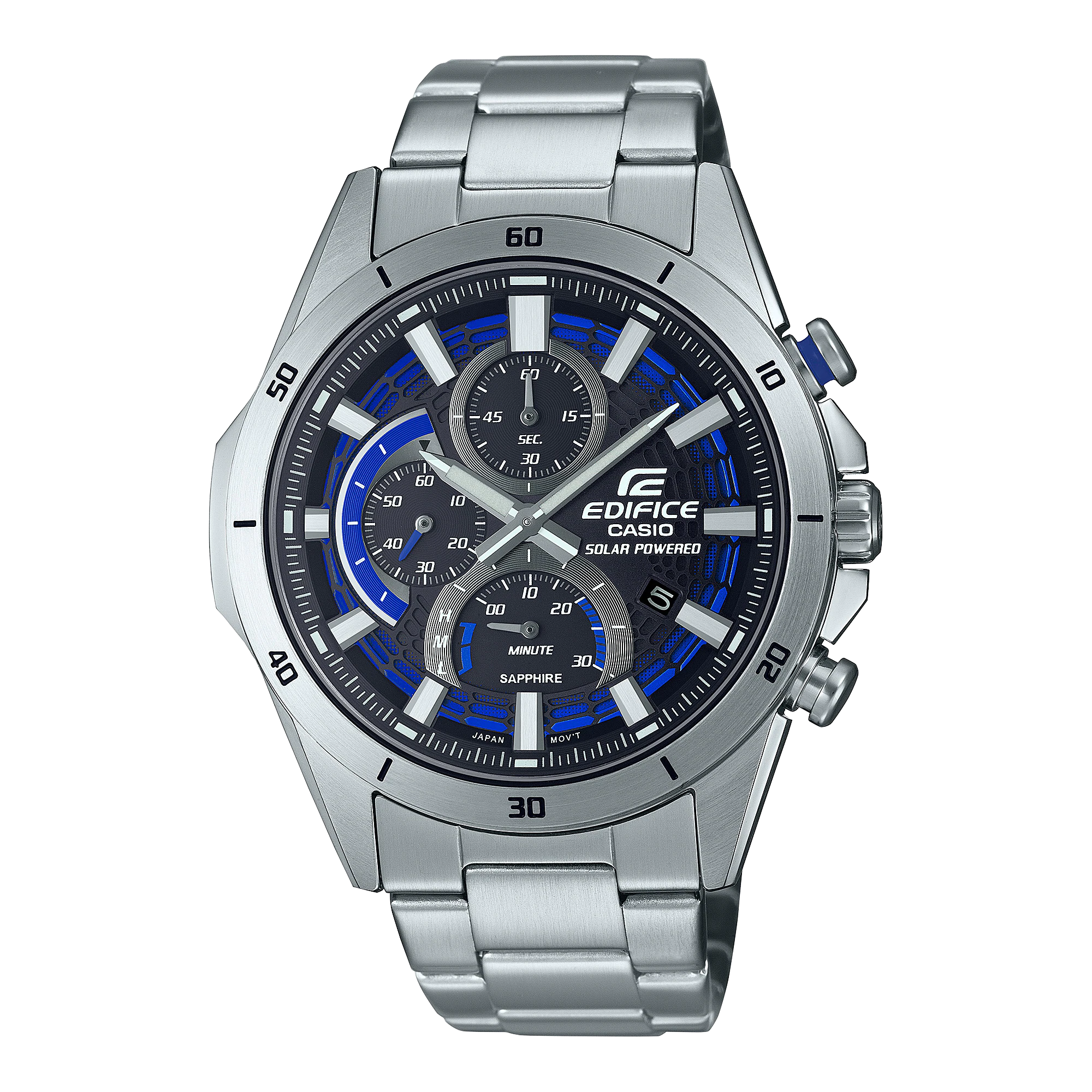 EFS-S610D-1AV | รูปทรงเพรียวบางประดับคริสตัลแซฟไฟร์ | EDIFICE | นาฬิกา | CASIO