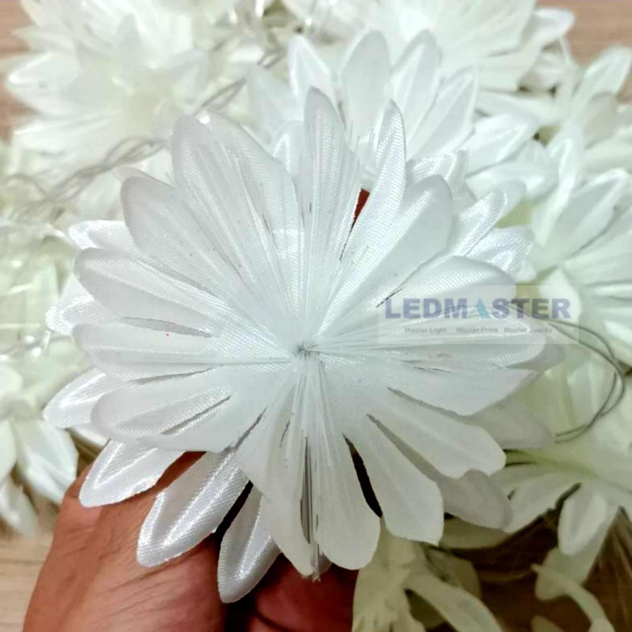 ไฟคริสมาส ไฟปีใหม่ ดอกไม้ไฟ LED flower light จำนวน 20 ดอก สายยาว 5.3 เมตร เเสงชมพู เหลือง ขาว มาพร้อมปลั๊กไฟ ใช้งานได้เลย / ใช้สำหรับเป็นไฟประดับตกเเต่ง ไฟเเฟนซีประดับอาคาร ไฟประดับต้นไม้ ไฟประดับต้นคริสมาส ไฟประดับปีใหม่ ไฟงานวัด ไฟเส้นตกเเต่ง