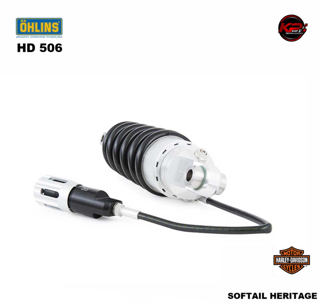 โช๊คอัพหลัง OHLINS HD 506 (336mm, black spring) FOR HARLEY DAVIDSON Softail Heritage