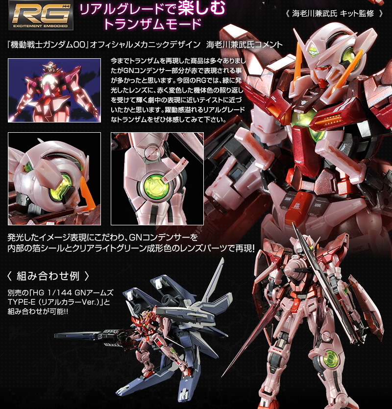 RG 1/144 Gundam Exia Trans-Am Mode Gross Injection Ver.