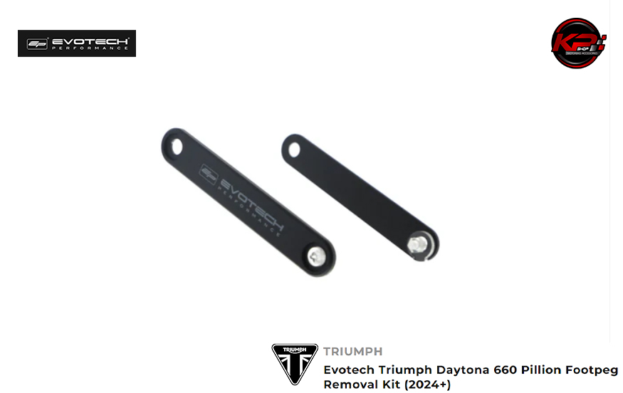 ตัวปิดพักเท้า Evotech Triumph Daytona 660 Pillion Footpeg Removal Kit (2024+)
