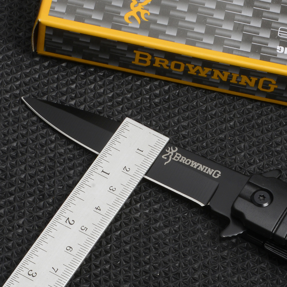 BN-290 มีดพับ มีดพับพกพา มีดเดินป่า มีดแคมปิ้ง Outdoor Tools Browning Folding Knife 1 190 กรัม Black 21 cm.