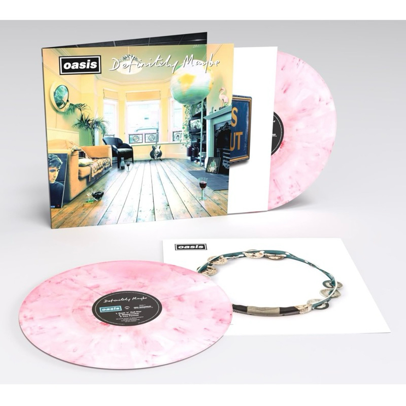 แผ่นเสียง Oasis Definitely Maybe , 30th Anniversary Edition, Strawberries & Cream Vinyl มือหนึ่ง ซีล