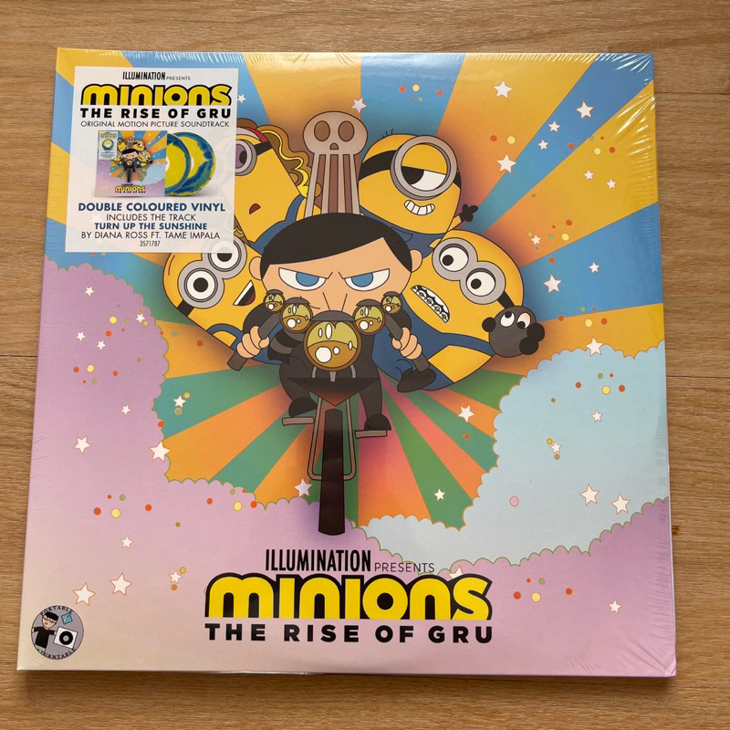 แผ่นเสียง Minions: The Rise Of Gru Limited Edition, Yellow and Blue Swirl มือหนึ่ง ซีล