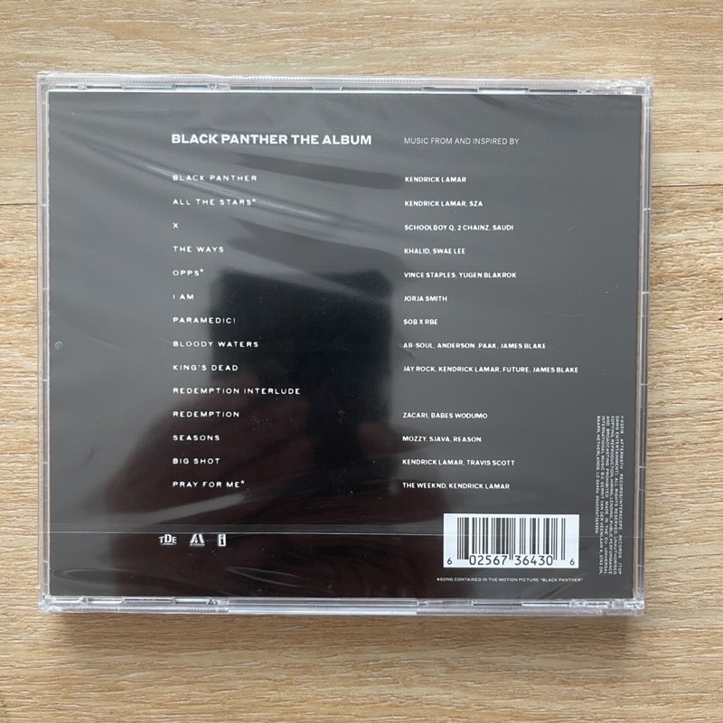 CD Various - Black Panther The Album (Music From And Inspired By) แผ่นแท้ มือหนึ่ง ซีล