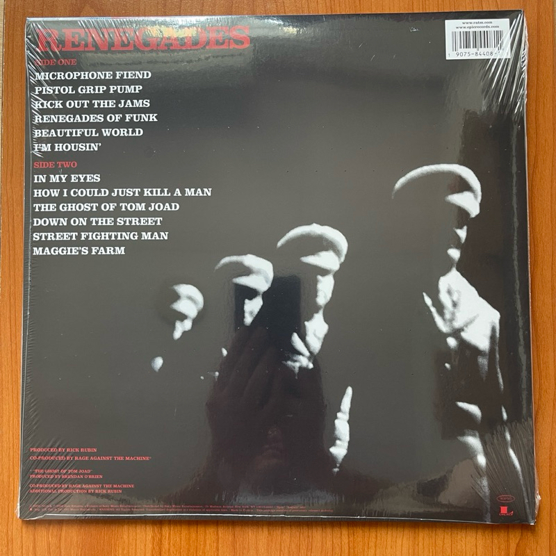 แผ่นเสียง Rage against the machine - Renegades, Black Vinyl, LP, Album, Reissue ,มือหนึ่ง ซีล