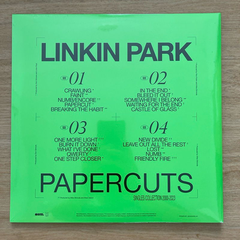 แผ่นเสียง Linkin Park - Papercuts , 2 x Vinyl, LP, Compilation,USA มือหนึ่ง ซีล