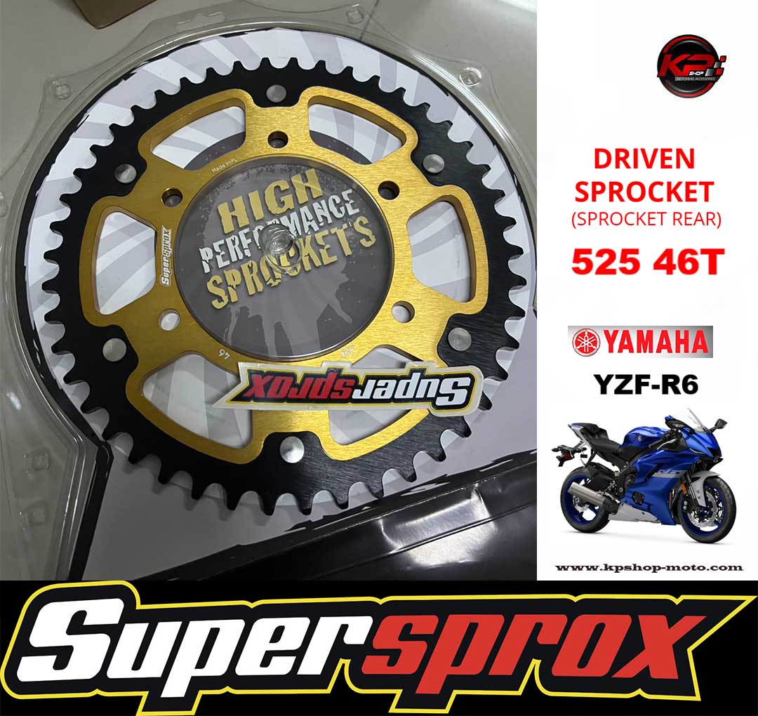 สเตอร์หลัง SUPERSPROX (SPROCKET REAR) FOR YAMAHA YZF R6 (525*46T)