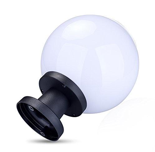 [ จำนวน 4 โคม ] สว่างกว่าเดิม โคมไฟหัวเสาโซล่าเซลล์ led ทรงกลม 20 CM เเสงขาว ทนทาน สว่างถึงเช้า ไฟหัวเสา โคมไฟพลังงานเเเสงอาทิตย์ เหมาะสำหรับใช้ติดเป็นโคมไฟหัวเสาโซล่าเซลล์หน้าบ้านหรือทางเดิน