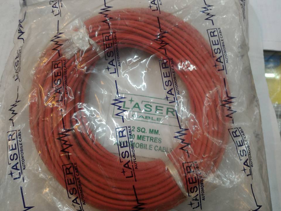 สายไฟอ่อนสีแดงเดินวงจรขนาด2มม.เส้นทองแดงฝอย1ม้วนยาว30เมตรWIRE COLOR RED 2.0MM สายไฟ2SQMM1ม้วน=30เมตรยี่ห้อLASER CABLEสายไฟ2มม.สีน้ำแดงราคาม้วนล่ะ