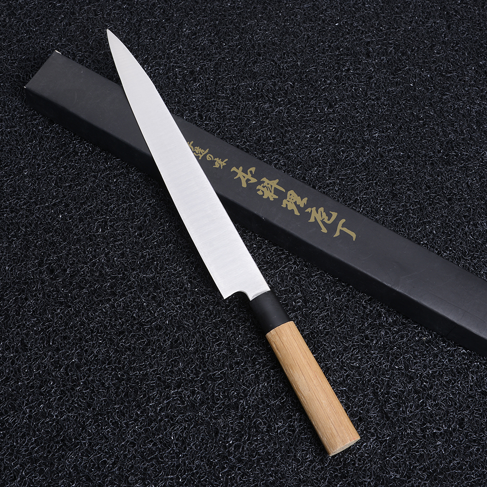 JP-29 มีดเชฟ มีดญี่ปุ่น Knife Sashimi Stainless Steel Sushi Chef 1 เล่ม มีดยาวรวมด้าม 40 ซม. 1 450 กรัม เงิน 27 ซม.