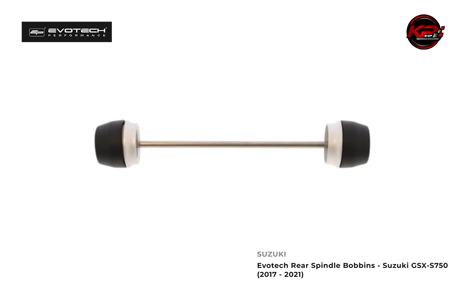 กันล้มหลัง Evotech Rear Spindle Bobbins - Suzuki GSX-S750 (2017 - 2021)