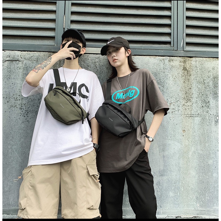 มาใหม่! NY39 กระเป๋าคาดอก กระเป๋าคาดเอว ใบใหญ่ สวยเท่ วัสดุไนล่อน กันน้ำ ผู้ชาย ผู้หญิง
