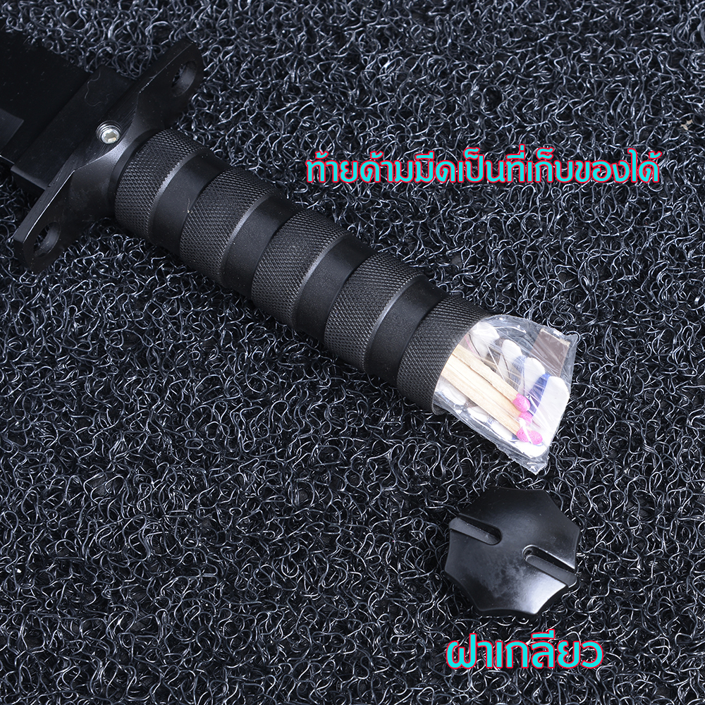 มีดใบตาย มีดเดินป่า มีดพก มีดแคมปิ้ง Fixed Black Blade .Potency Black 13.7 inch 1 550 กรัม Black 13.7 inch.