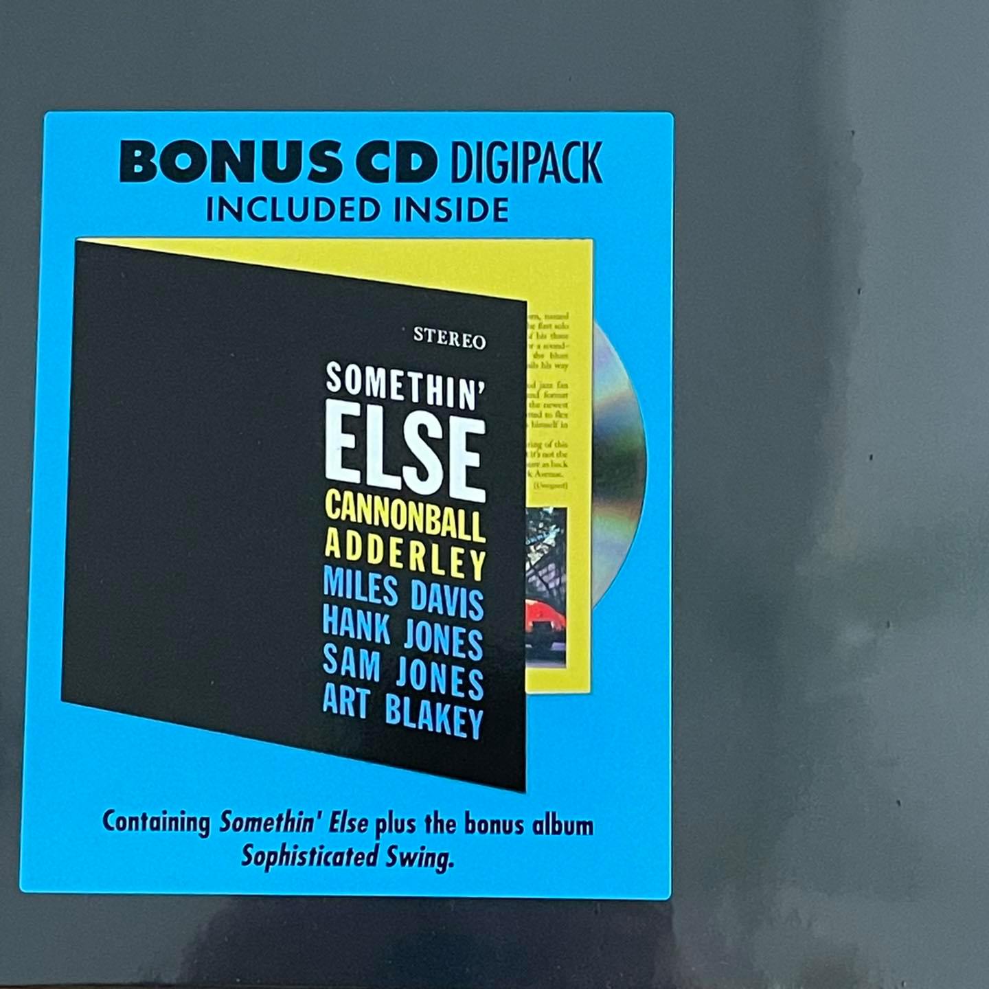 แผ่นเสียง Cannonball Adderley – Somethin' Else ,Vinyl, LP, Album, +Bonus CD แผ่นเสียงมือหนึ่ง ซีล