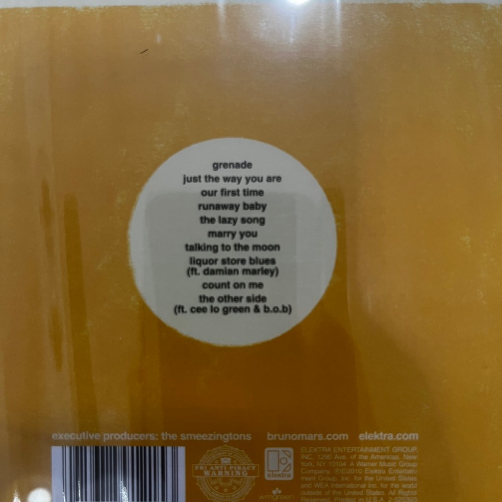 CD ซีดีเพลง Bruno Mars – Doo-Wops & Hooligans ,CD Album US มือหนึ่ง ซีล