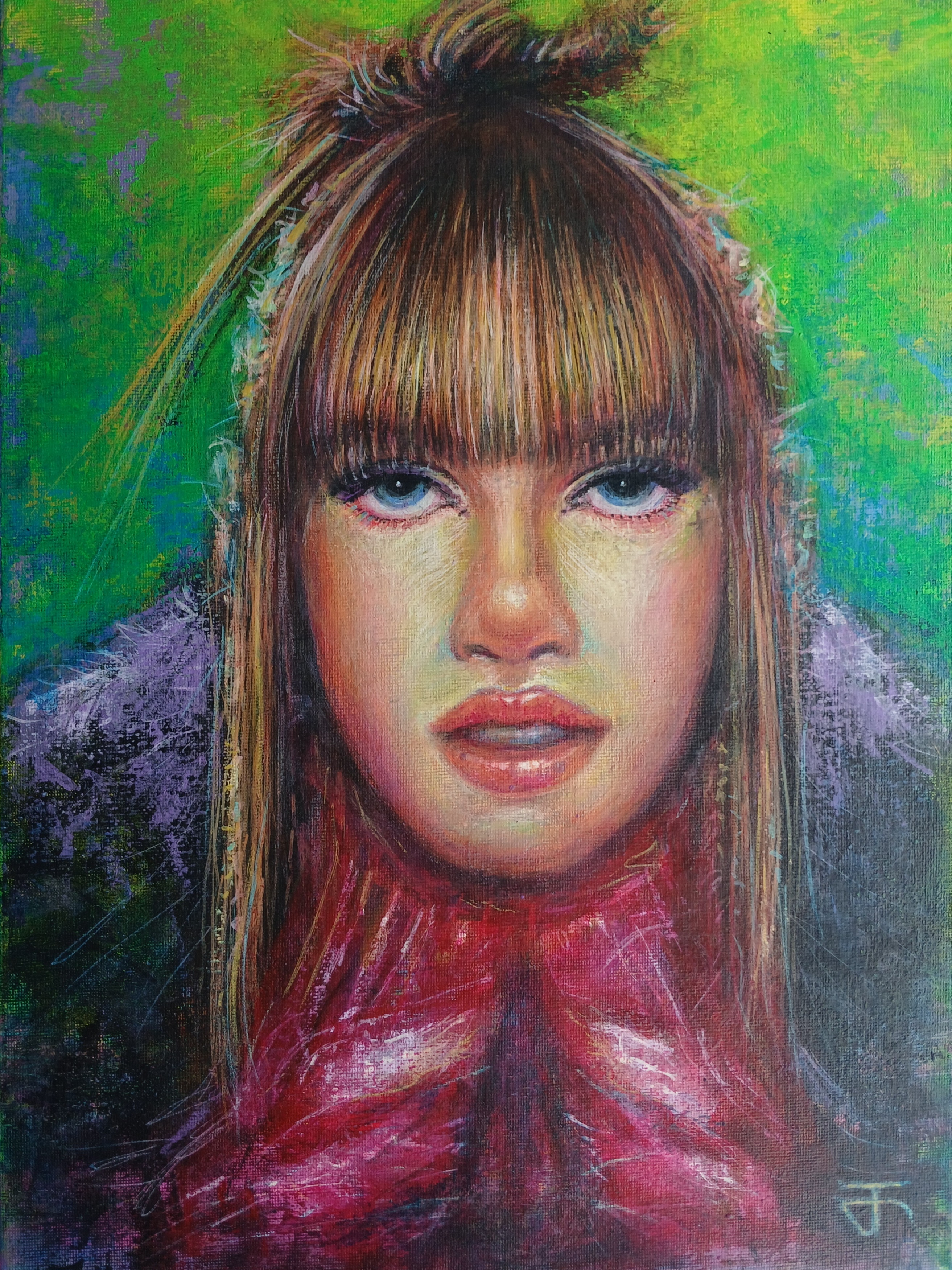 Portrait.10 ภาพวาดสีอะครีลิค บนเฟรมผ้าใบ ขนาด 30 cm. x 40 cm.
