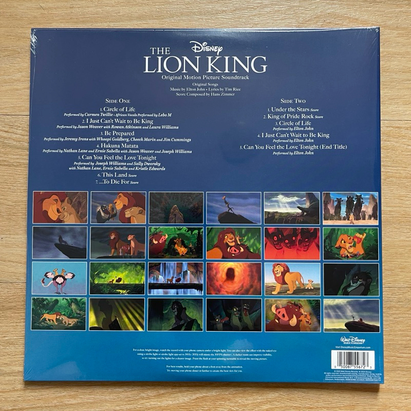 แผ่นเสียง Disney The Lion King (Original Motion Picture Soundtrack) Vinyl,Picture Disc, Zoetrope, 30th Anniversary มือหนึ่ง ซีล