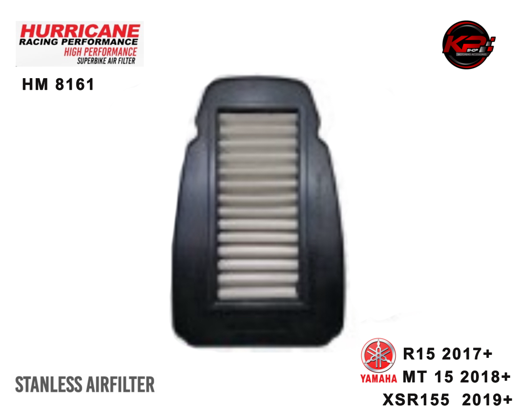 กรองอากาศ HURRICANE FOR YAMAHA R15 MT15 XSR155 (STANLESS) HM8161
