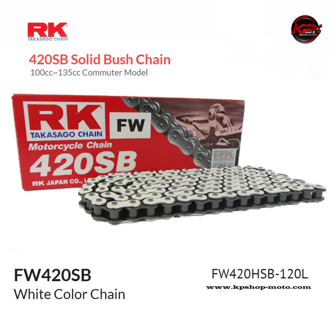 โซ่ RK สีขาว FW420HSB-120L (White Color Chain)