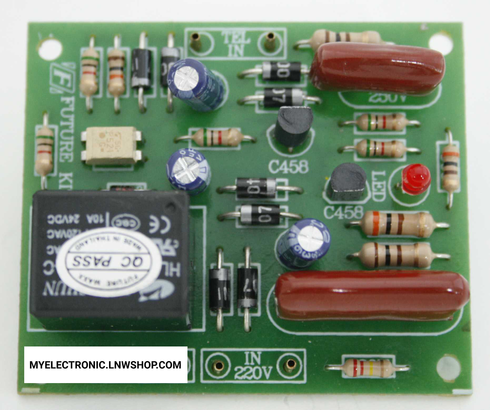 ขาย FA321 วงจร ไฟสัญญาณกริ่งโทรศัพท์500W FA ชุดลงปริ้น แล้ว ประกอบลงปริ้นแล้ว ยี่ห้อ ฟิวเจอร์คิท BRAND FUTURE KIT ของแท้ โครงงาน อิเล็กทรอนิกส์ เพื่อการศึกษา เรียนรู้ ทำ โปรเจ็ค PROJECT นักเรียน นักศึกษา ราคา ชุดละ ตัวละ . . หน่วย บาท