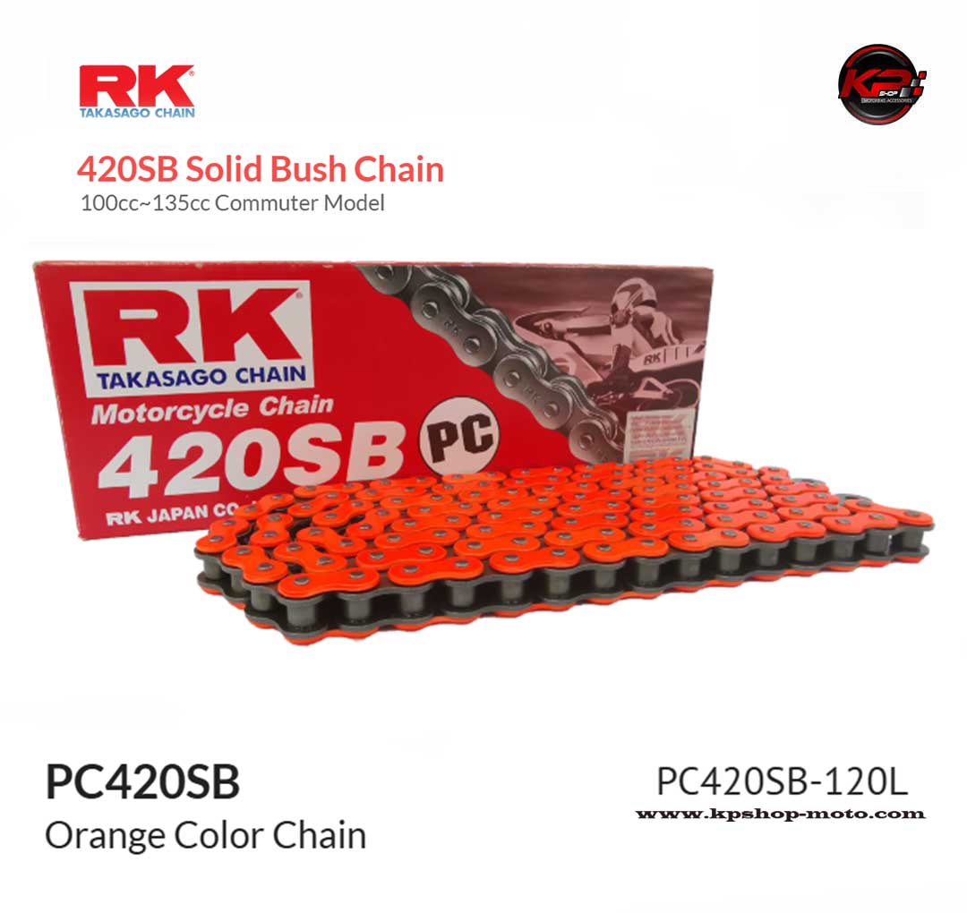 โซ่ RK สีส้ม PC420SB-120L (Orange Color Chain)