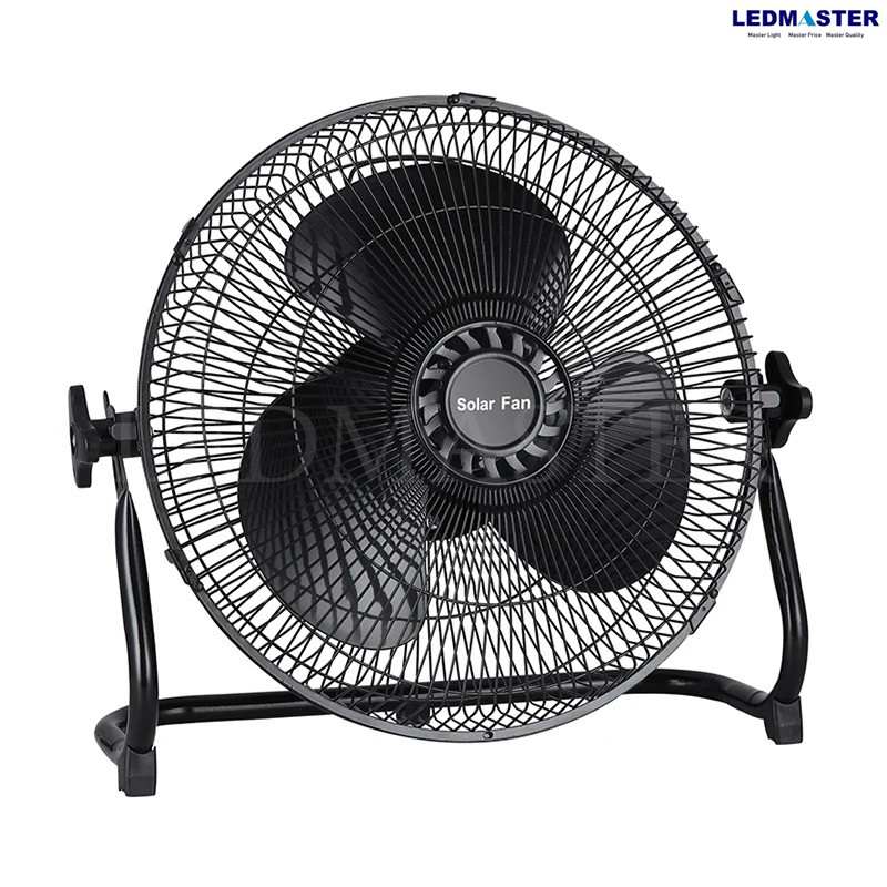 พัดลมโซล่าเซลล์ ขนาดใบพัด 14 นิ้ว ใช้งานได้ 2 ระบบ ปรับเเรงลมได้ 10 ระดับ แบตเตอรี่ในตัว พร้อมแผงโซล่าเซลล์ พัดลมตั้งพื้น