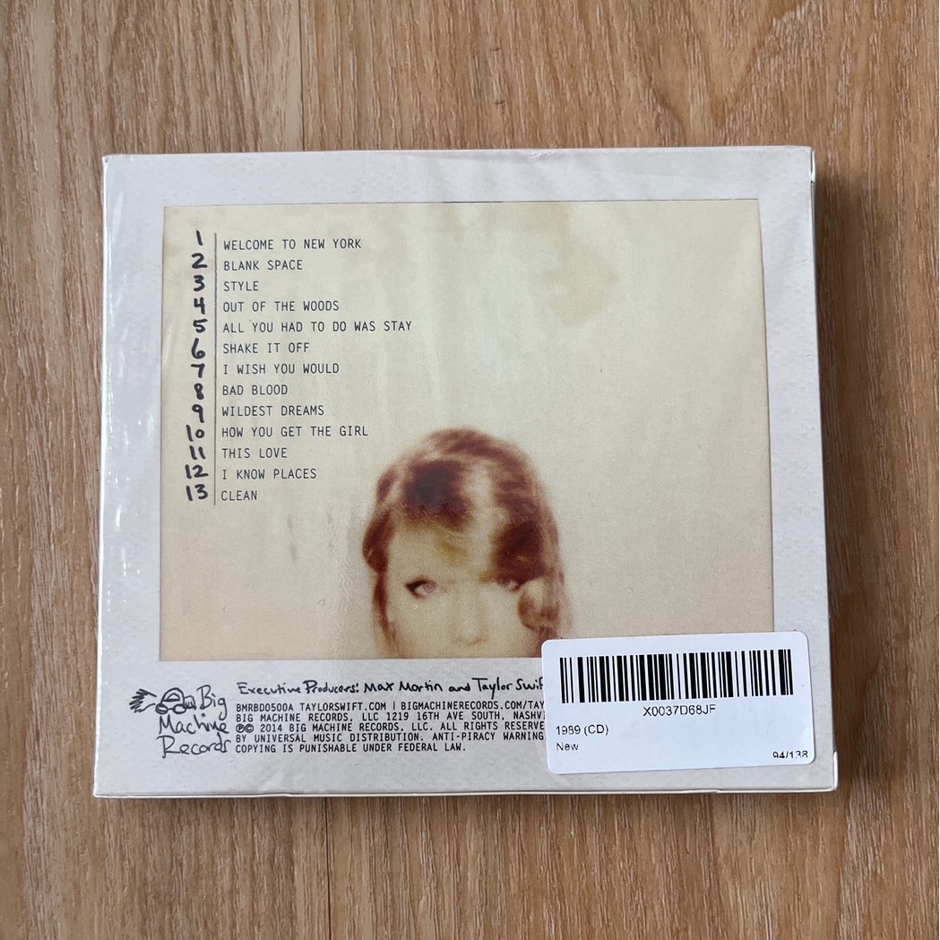 CD ซีดีเพลง Taylor Swift -1989 , CD, Album, Slipcase ,US (มือหนึ่ง ,แท้,ซีล)