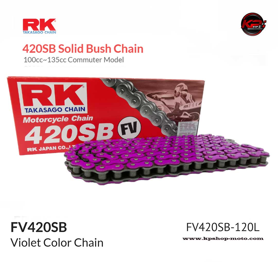 โซ่ RK สีม่วง FV420SB-120L (Violet Color Chain)