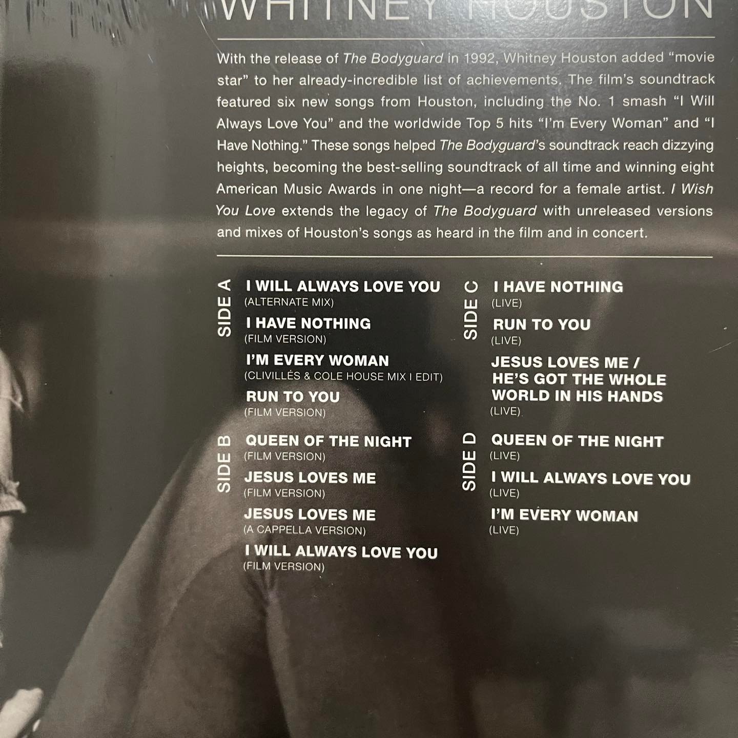 แผ่นเสียง Whitney Houston– I Wish You Love: More FromThe Bodyguard **PurpleVinyl, 2 LP, US มือหนึ่ง ซีล