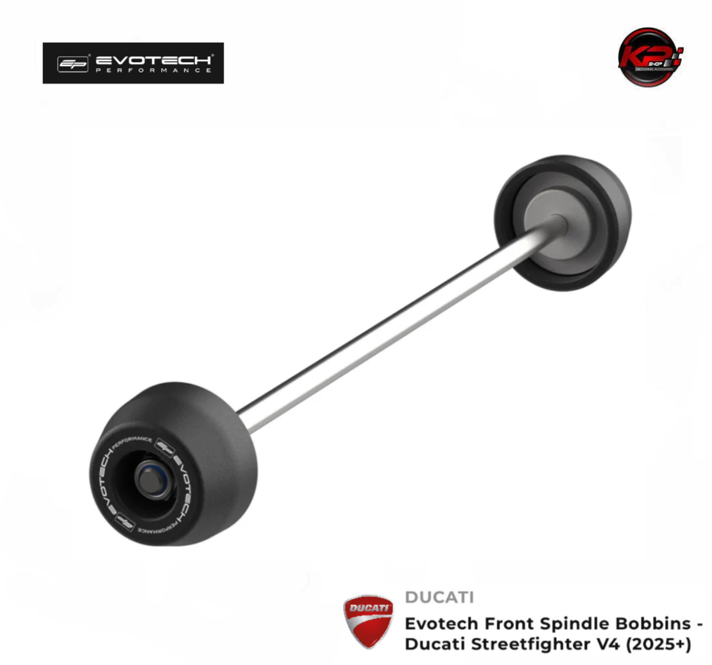 กันล้มหน้า Evotech Front Spindle Bobbins - Ducati Streetfighter V4 (2025+)