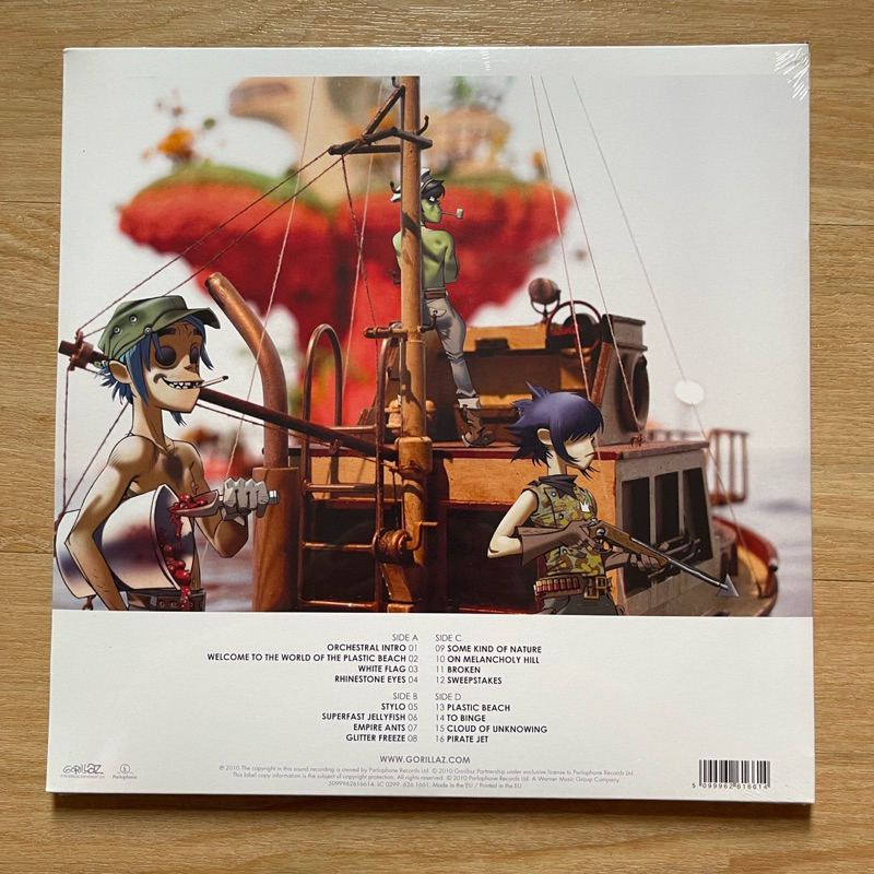 แผ่นเสียง Gorillaz – Plastic Beach 2 x Vinyl, LP, Album, EU แผ่นเสียง มือหนึ่ง ซีล