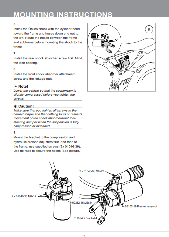 โช๊คหลัง OHLINS FOR YAMAHA MT 09 2021-2023 (YA 569)