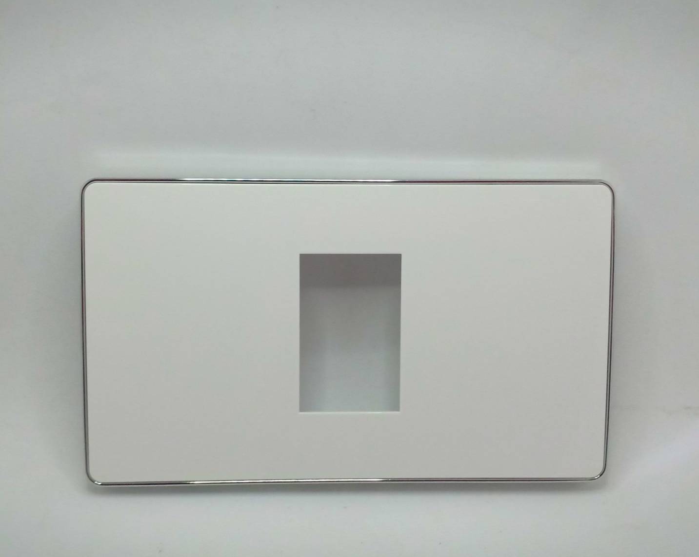 Wall Plate HDMI แบบขันยึด (ขอบเงา)(2ช่อง)