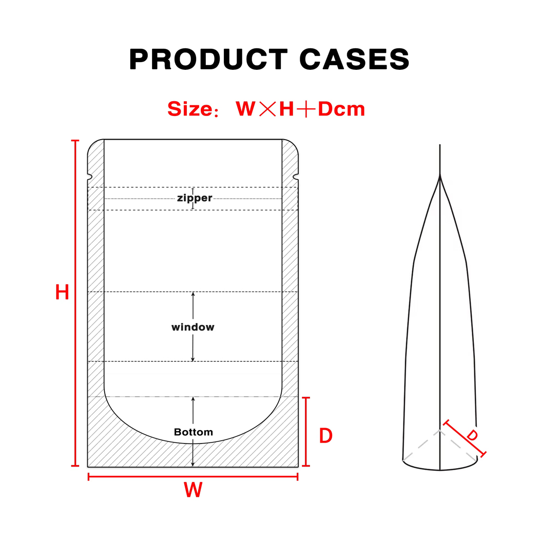 ถุงคราฟท์ขาว มีหน้าต่างซิปล็อค ตั้งได้ (50 ใบ) ถุงแบ่งบรรจุ food safety ใส่อาหารและขนมได้ เหมาะสำหรับของแห้ง