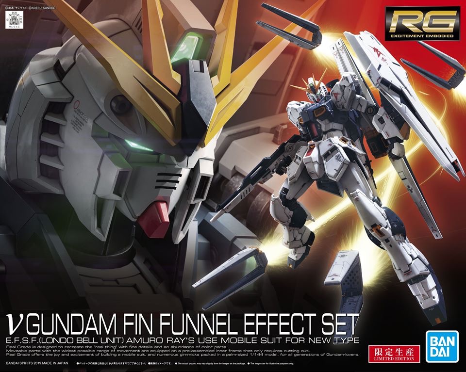 1059000 BANDAI SPIRITS RG 1/144 RX-93 NU GUNDAM FIN FUNNEL EFFECT SET