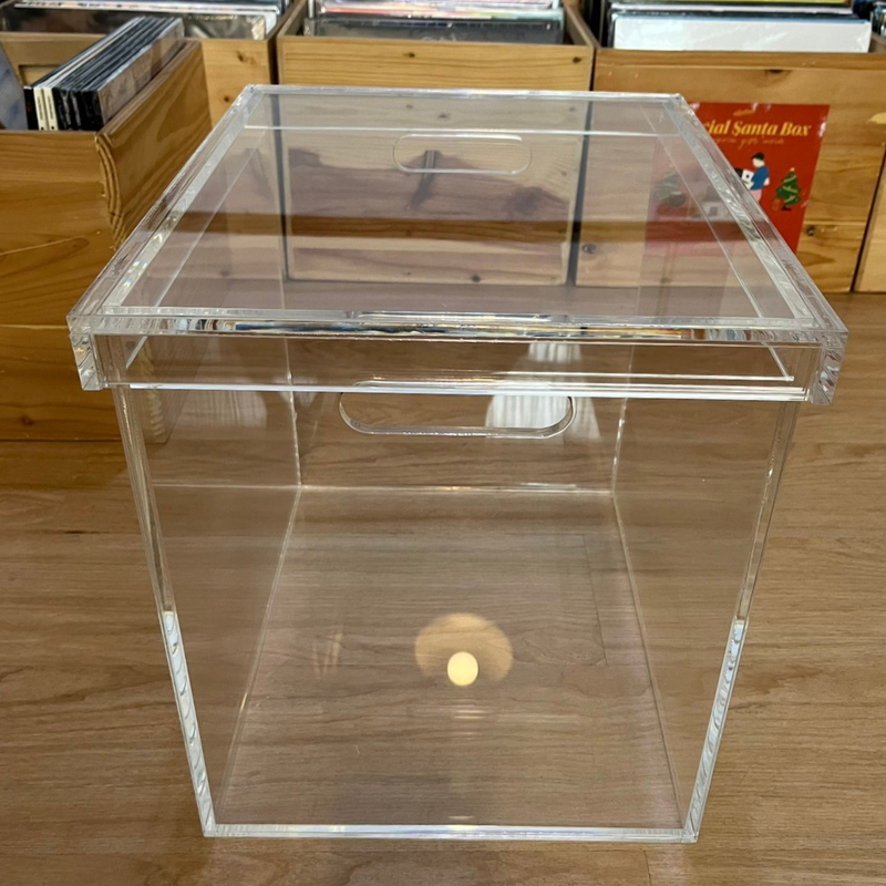 ลังอะคริลิคเก็บแผ่นเสียงมีฝาปิด กล่องอะคริลิคมีฝาปิด ลังอะคริลิค (ใส)
