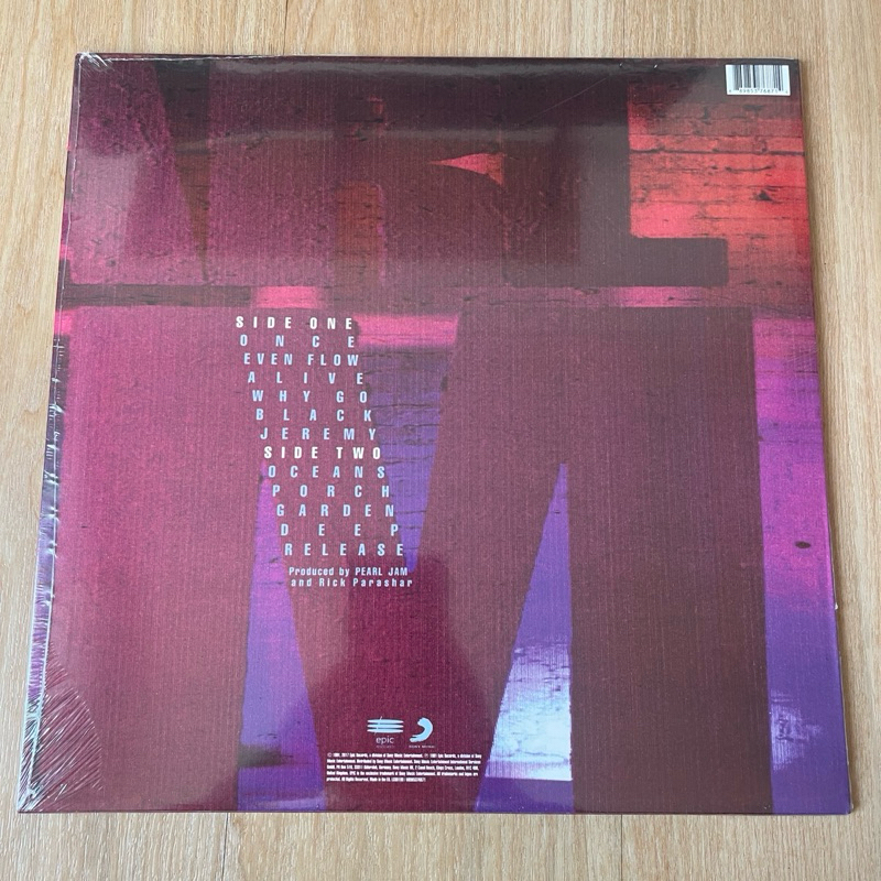 แผ่นเสียง Pearl Jam- Ten ,Vinyl, LP, Album, Reissue, Stereo ,EU มือหนึ่ง ซีล