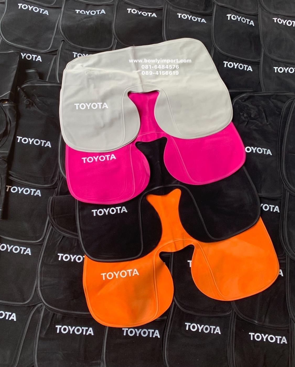 หมอนรองคอเป่าลม เนื้อผ้ากำมะหยี่ พร้อมสกรีนโลโก้