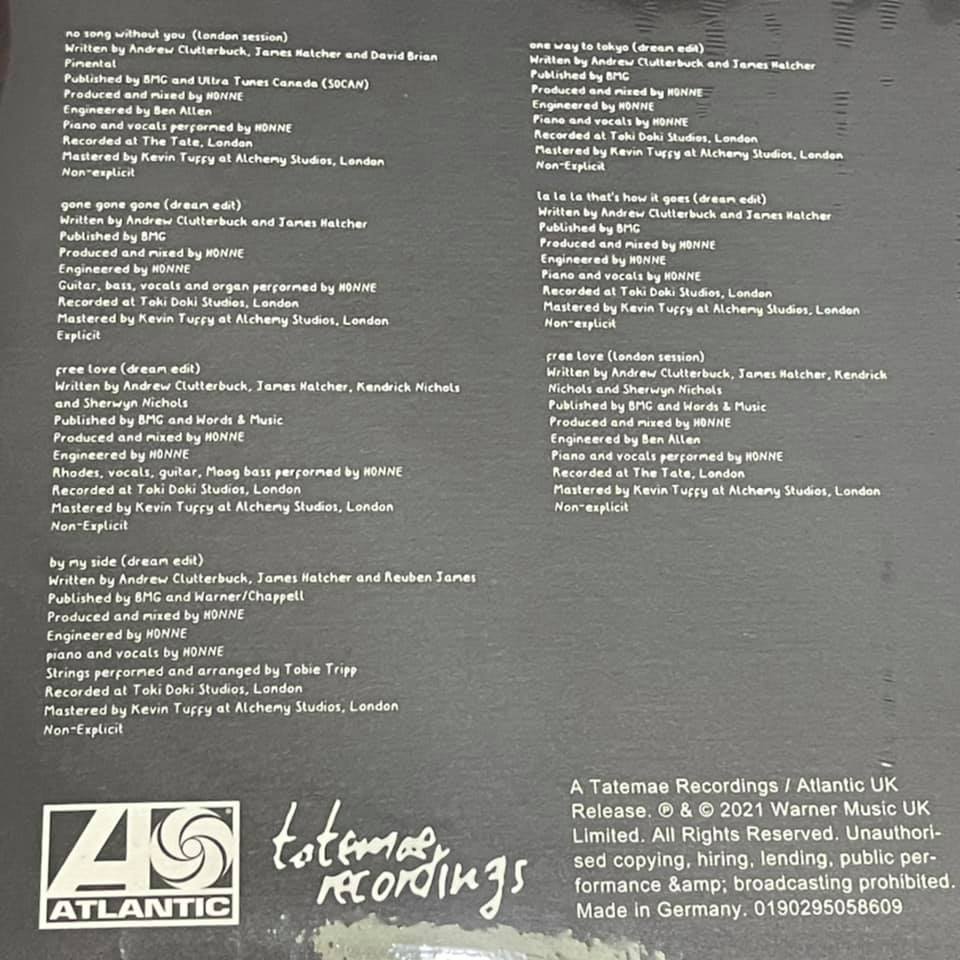 แผ่นเสียง Honne – NSWY : Dream Edits ** Limited edition marbled vinyl ***records store day 2021 แผ่นเสียงใหม่ ซีล