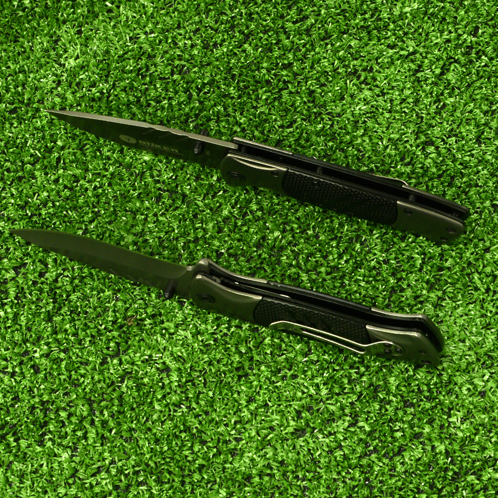 BK-182-มีดเดินป่า มีดแคมปิ้ง มีดพับ Boker F83 ใบมีดรวมด้าม 20 ซม. 1 320 กรัม Black 20 cm.