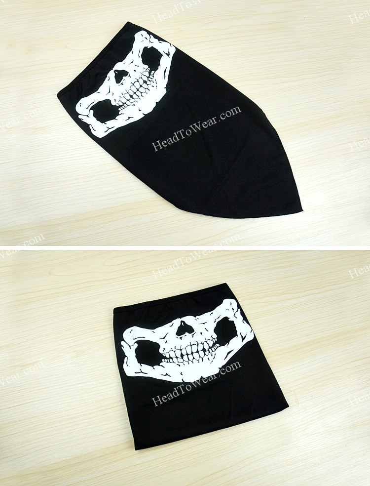 ผ้าบัฟปลายแหลม ลายปากกระโหลก รหัส GV002