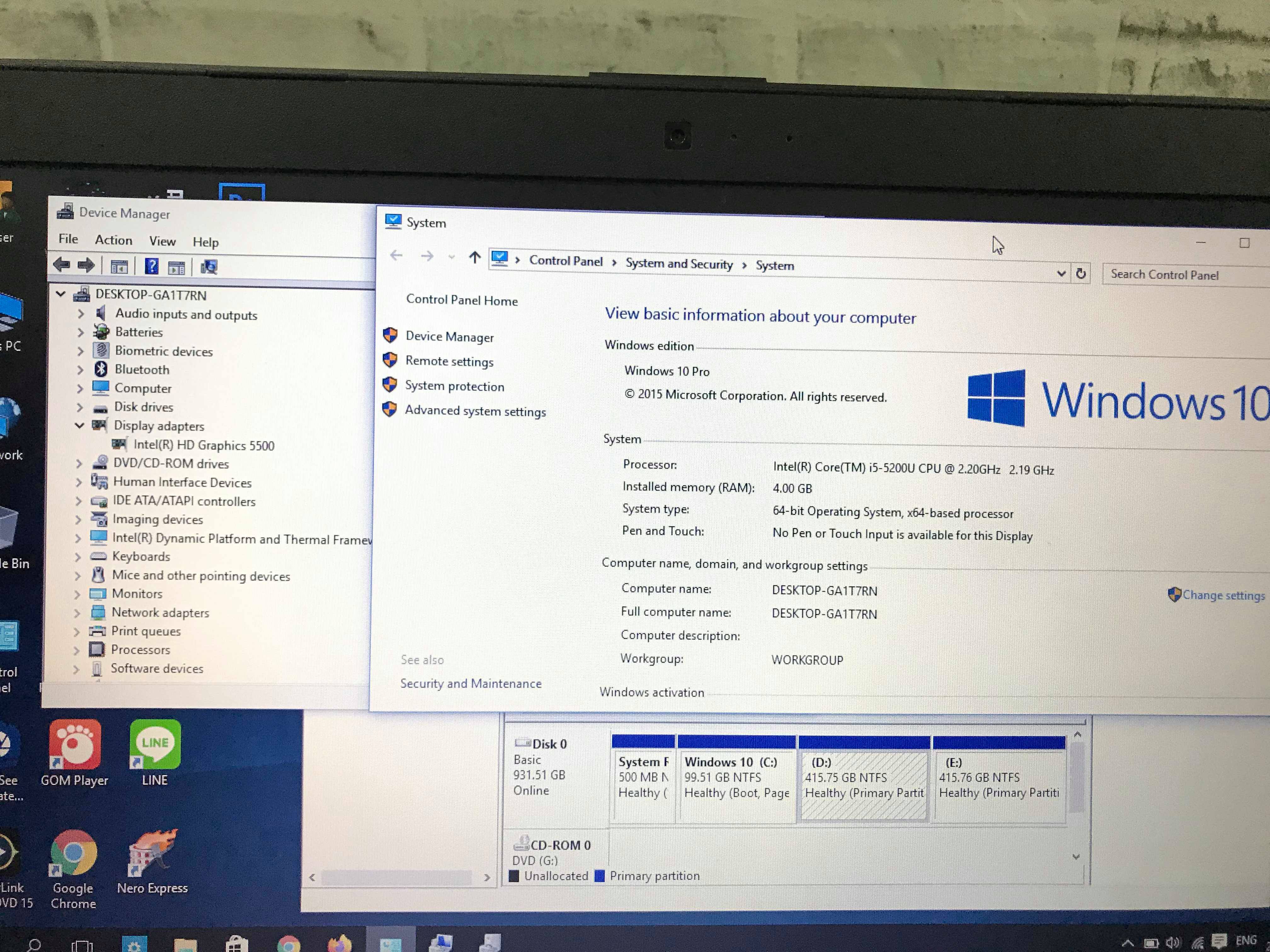 Notebook Asus P2420L(Core i5 Gen 5)