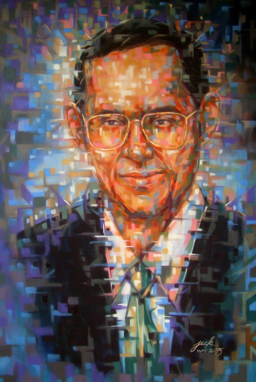 "LONG LIVE THE KING" ภาพวาดสีน้ำมัน งานเพ้นท์บนเฟรมผ้าใบ canvas ขนาด 80 x 120 cm.