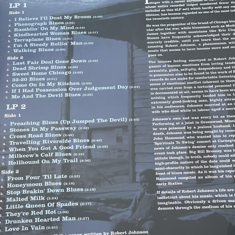 แผ่นเสียง Robert Johnson – The Complete Collection 2lp 180g gatefold แผ่นเสียง ใหม่ ซีล **ปกมีรอยพับ