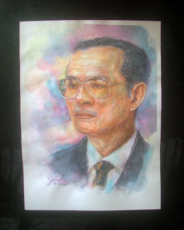 ภาพวาดสีน้ำ กระดาษ 200 แกรม ขนาด 27.5 x 37.5 cm.