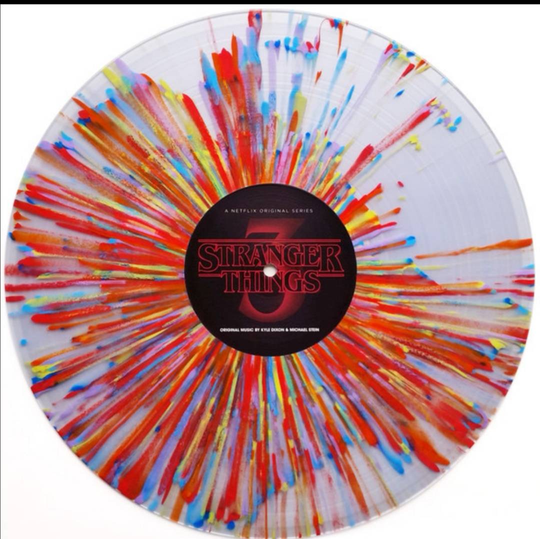แผ่นเสียง Stanger things 3 original score from original serie fire work splatter vinyl