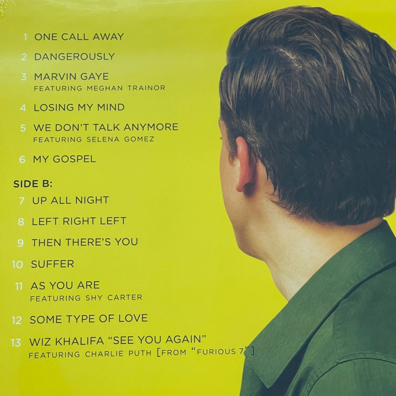 แผ่นเสียง Charlie Puth - Nine Track Mind *Limited Edition, Clear [Crystal] , Vinyl, LP, Album, EU มือหนึ่ง ซีล
