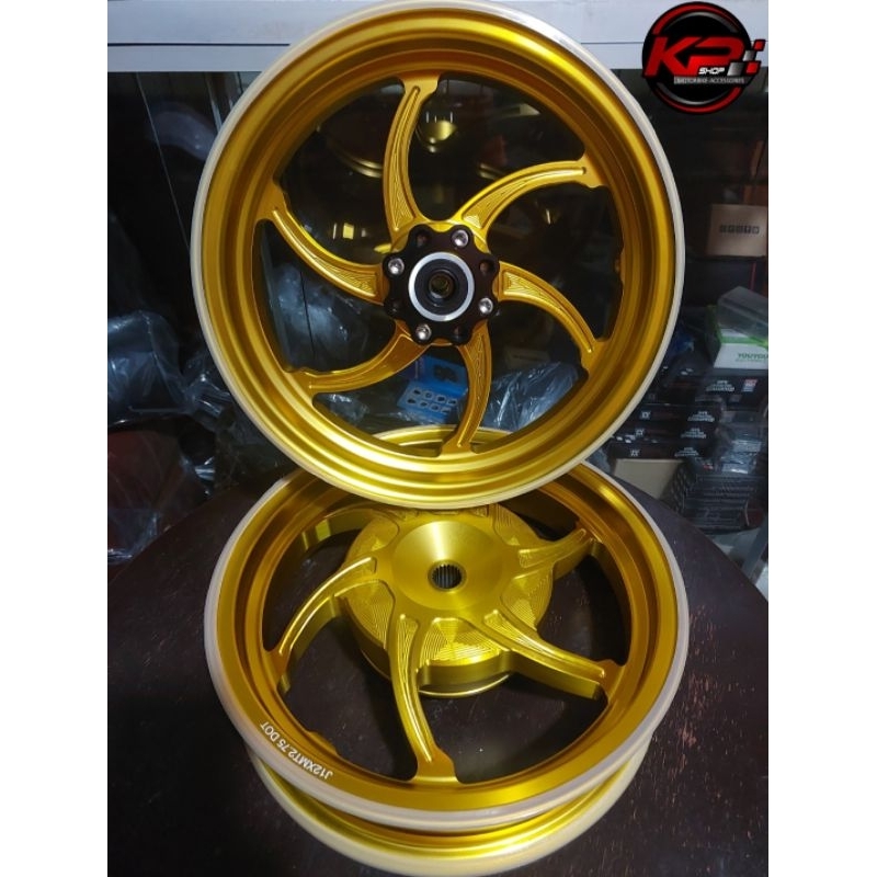 ล้อแต่ง CNC HONDA LEAD 125 สีทอง