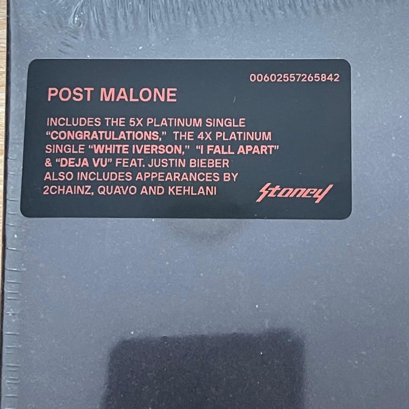 แผ่นเสียง Post Malone – Stoney , 2 x Vinyl, LP, Album, Orange Swirl แผ่นเสียงมือหนึ่ง ซีล